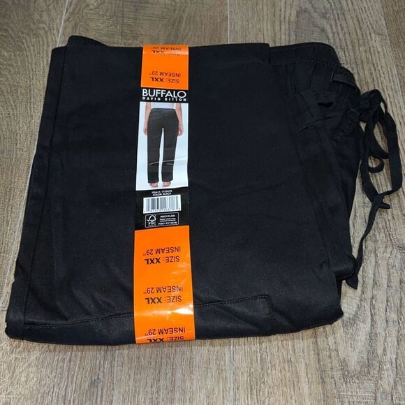 NWT BUFFALO DAVID BITTON Soft Tencel Pull-On Pants Women’s Size XXL Black Travel - Picture 2 of 8